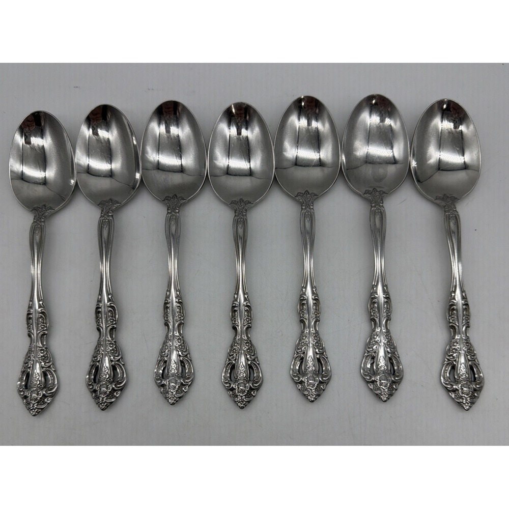 (7X) Oneida MICHELANGELO HERITAGE Stainless DINNER SPOON OVAL SOUP Silverware